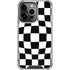 Black and White Zoomed Checkerboard iPhone 14 Pro Clear Case